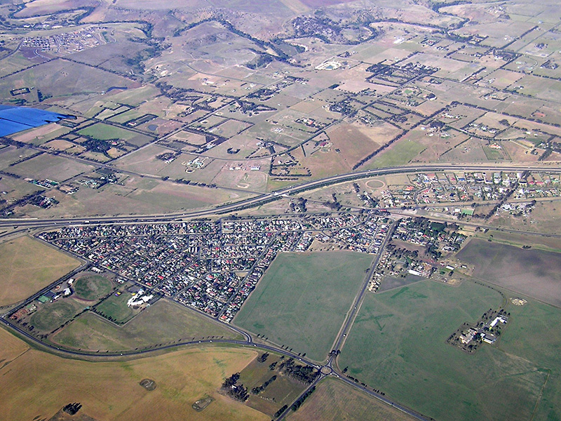 Aerial photo of Digger's Rest