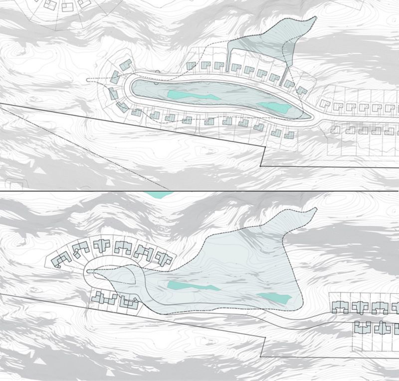 Vernal Pool schematic plan before and after 