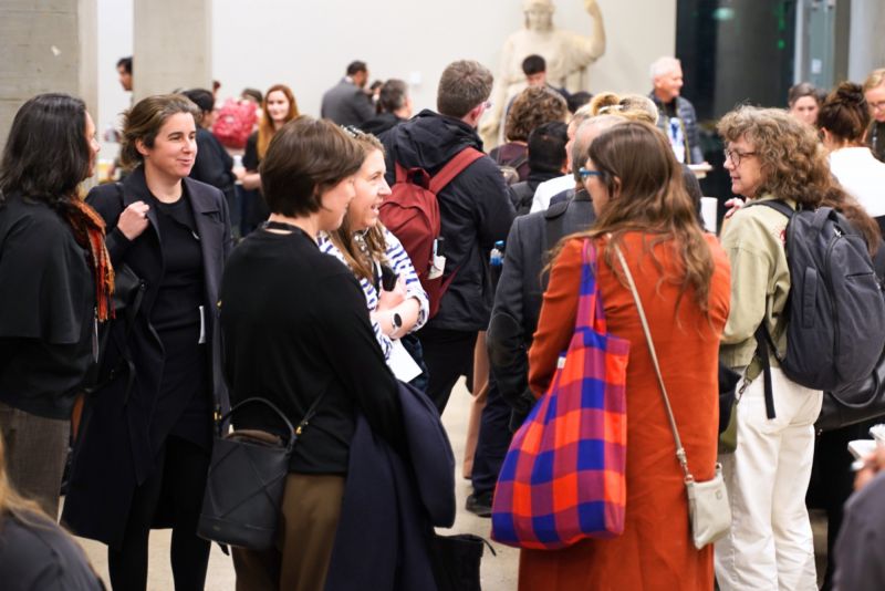 A crowded foyer
