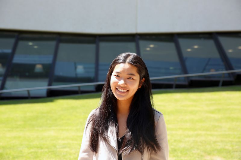 Lindy Huang pictured outside Melbourne School of Design