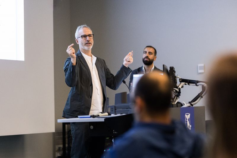 Professor Dan Hill speaking at the 2024 ABP Symposium.