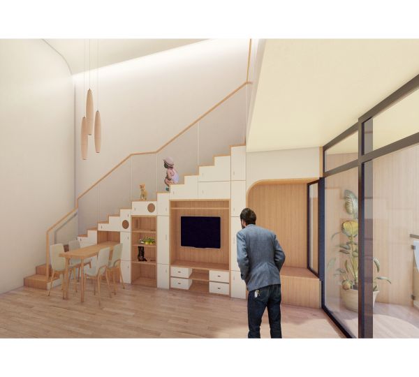 13_Wan_Siyang_Loft apartment perspective 01 third space as transitional space under staircase.jpg
