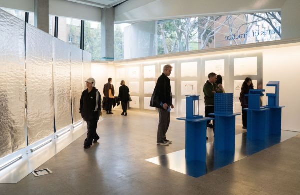 People viewing an exhibition in the Design Gallery