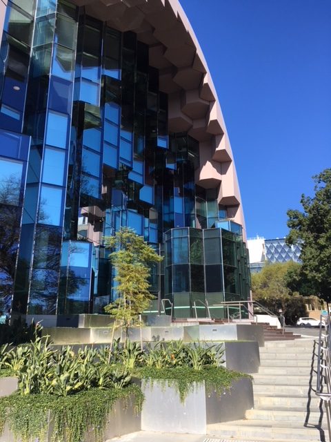 Façade of the award-winning Geelong Library and Heritage Centre