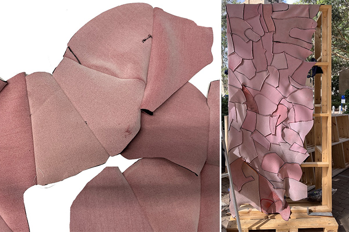 examples of pink material repurposed