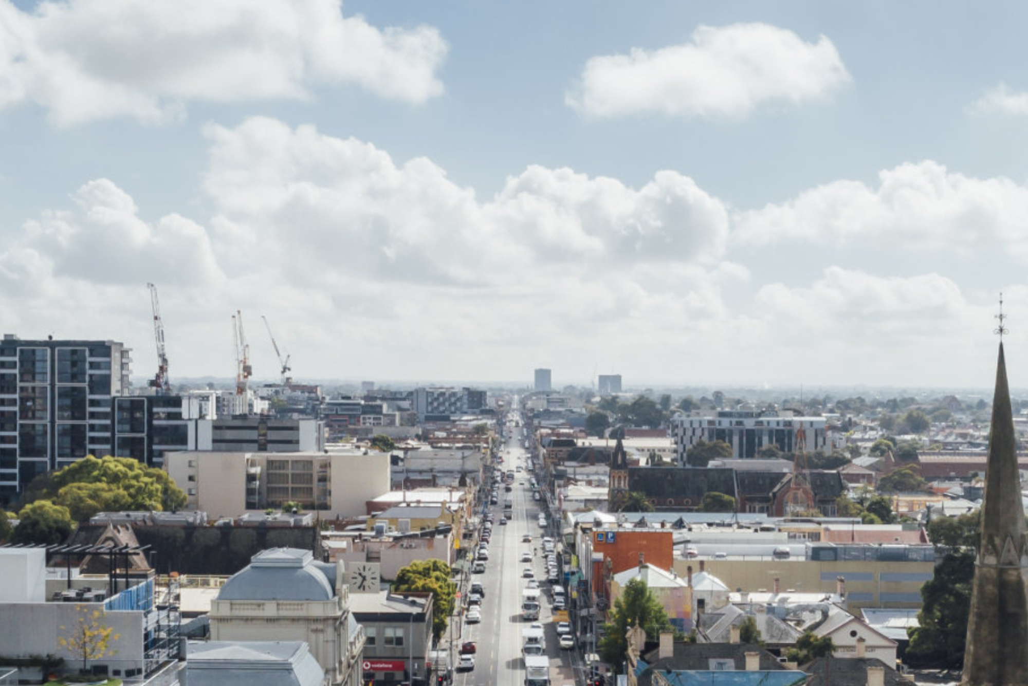 A bird's eye view of a street in Melbourne's inner North