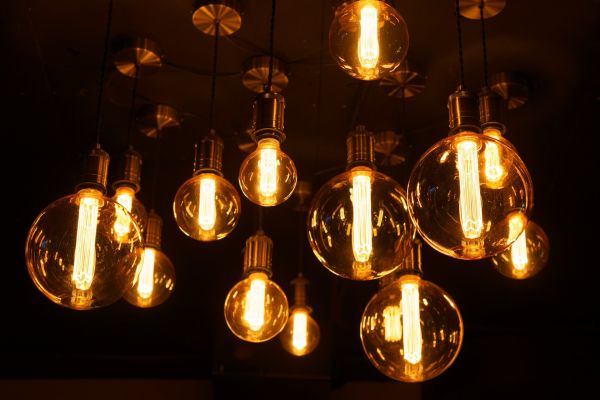 Light globes, suspended