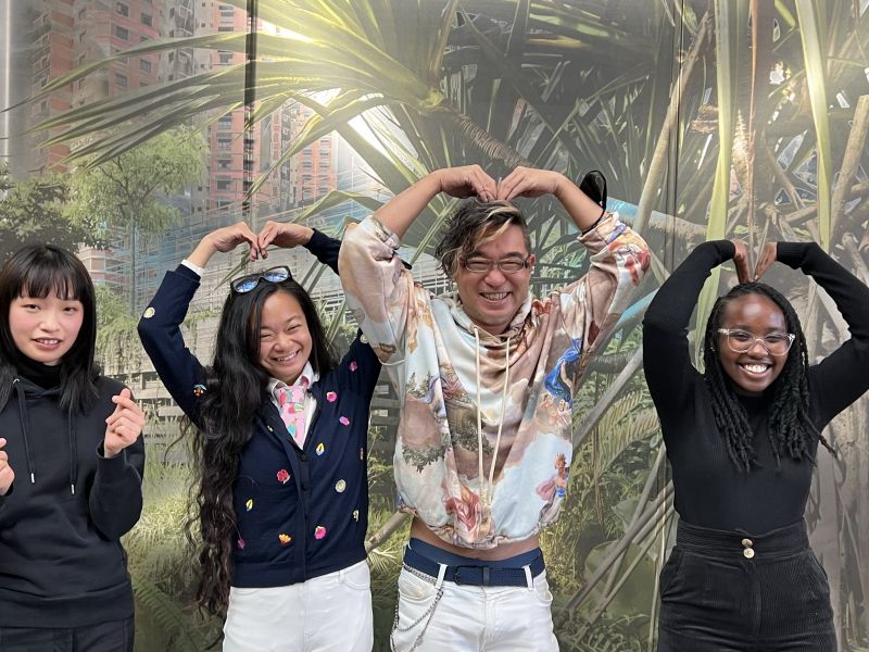 Students with guest Landscape Architects Salad Dressing