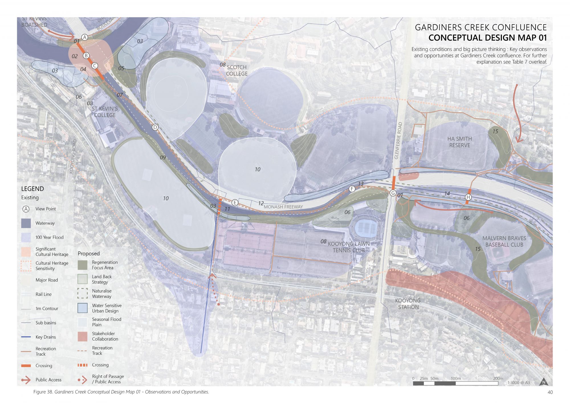 Gardiners Creek Confluence Concept/Strategy Map
