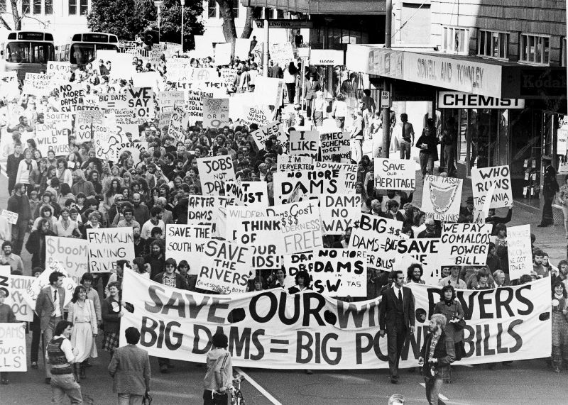 Protesting the Franklin Dam