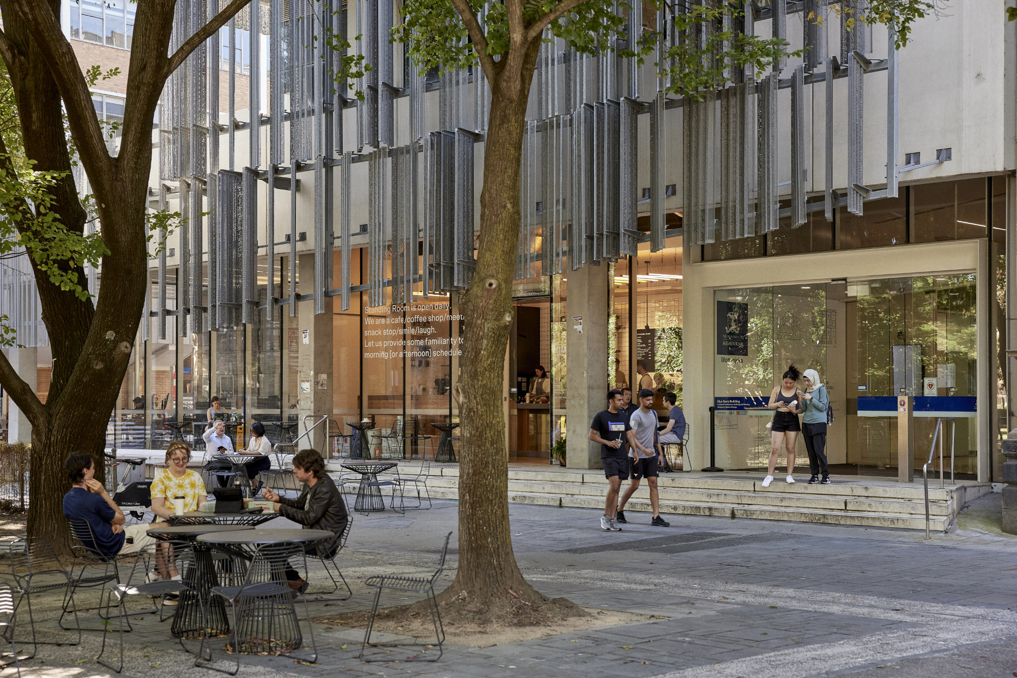 A view of the exterior of the Glyn Davis Building