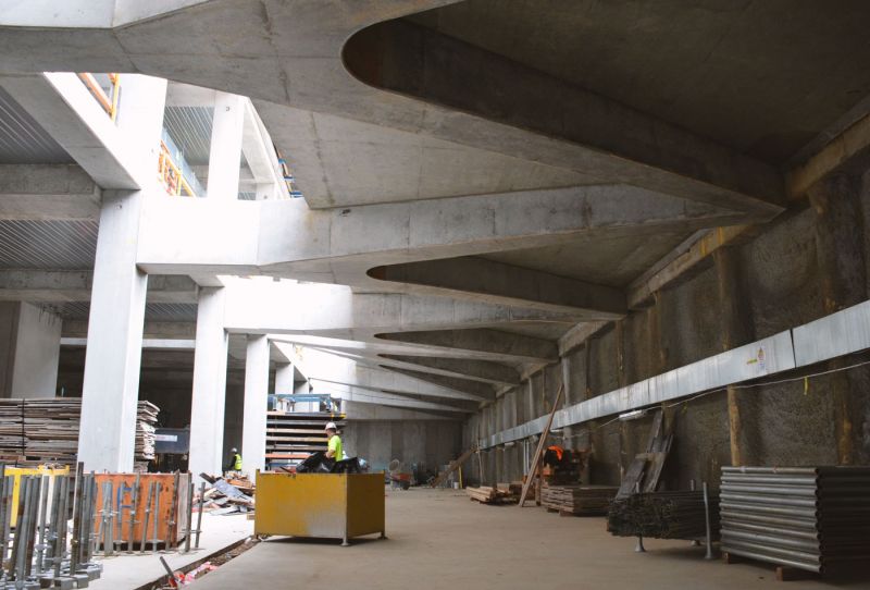 The completed wishbones beams.