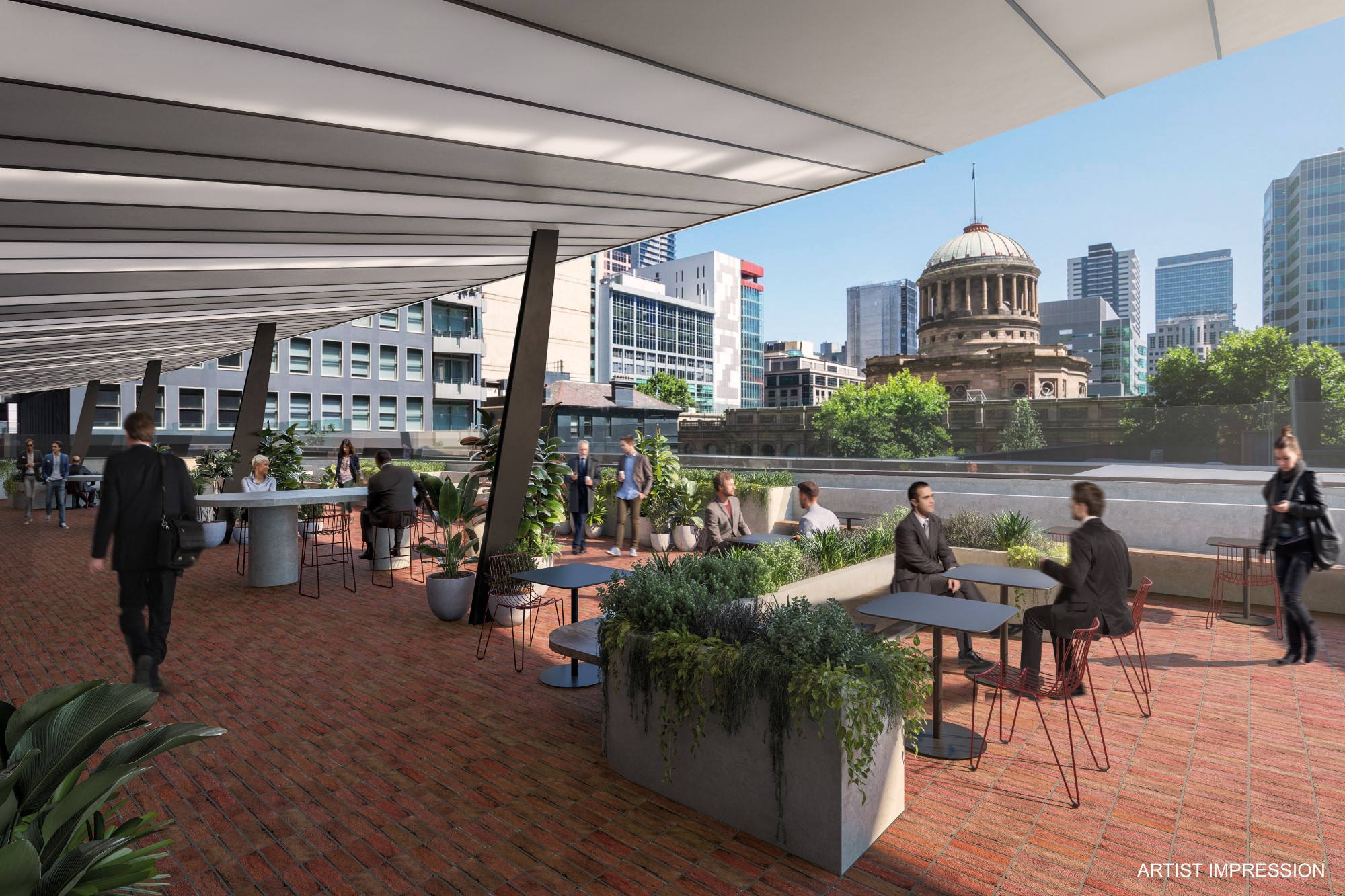 Patio at 500 Bourke St