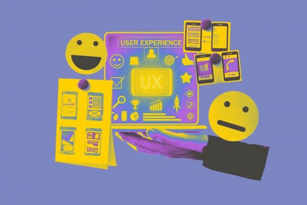 Purple and yellow computer graphic