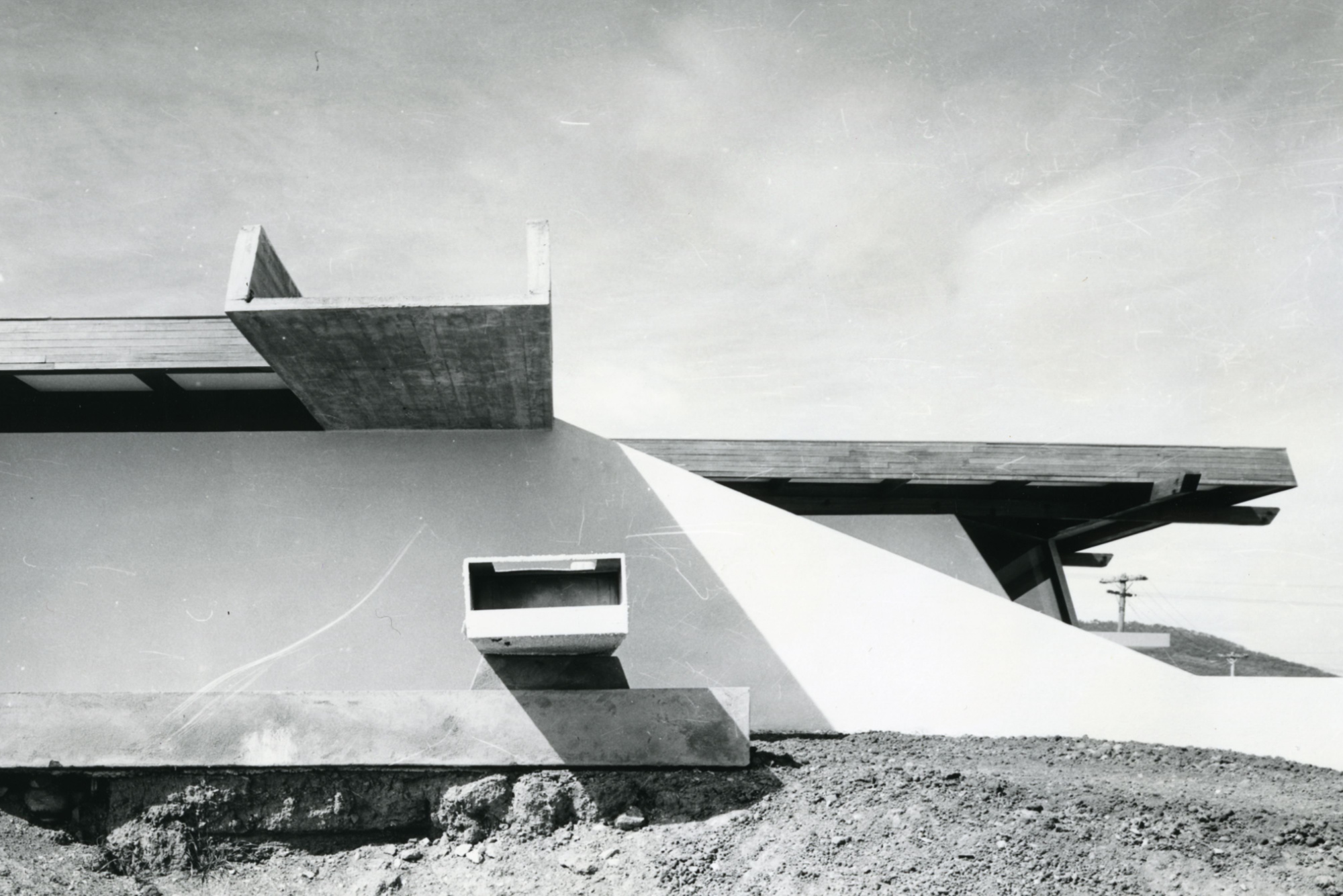 black and white house exterior