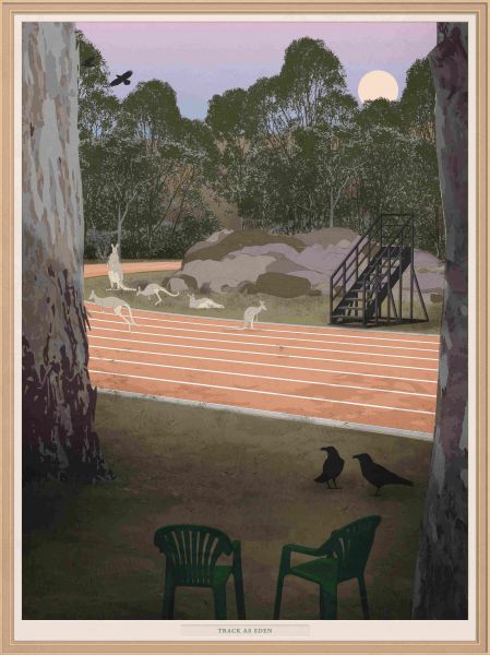 Artwork of running track by Catriona