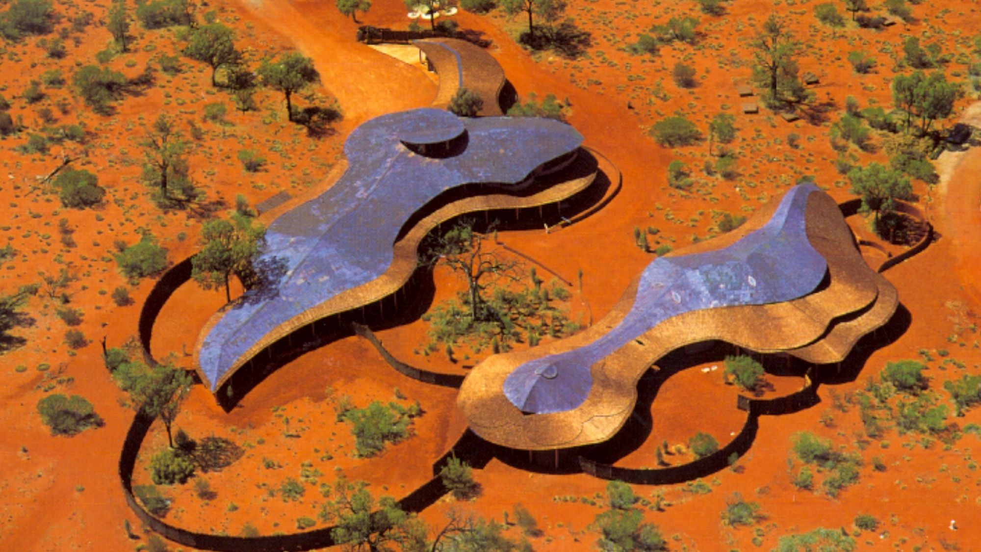 Aerial view of Uluru