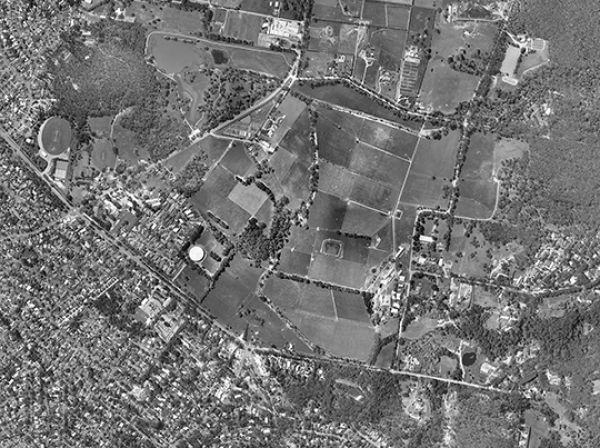 Aerial photograph of The Basin
